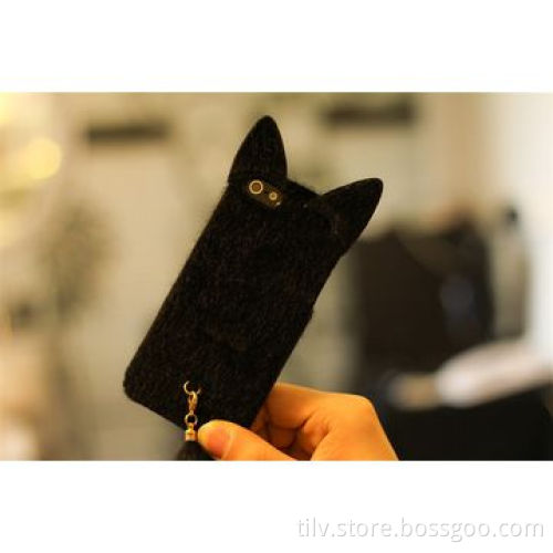 Cute Plush Cat Phone Case Cover for iPhone 4/5